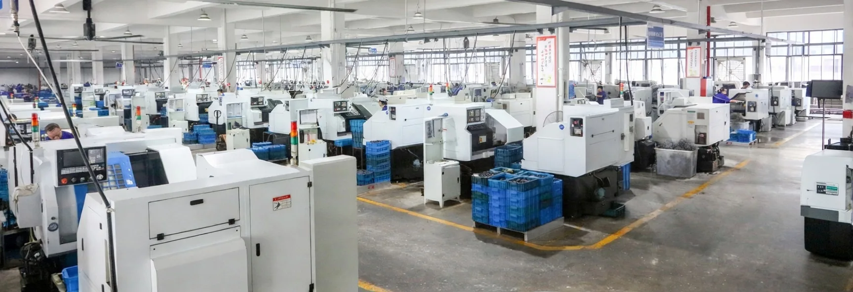 CNC machining center with precision equipment and automated manufacturing systems